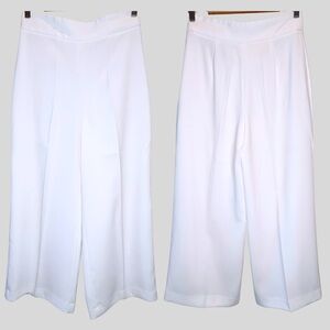 Zara Crisp White Wide-Leg Pants